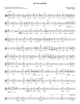 page one of Do You Love Me (Lead Sheet / Fake Book)