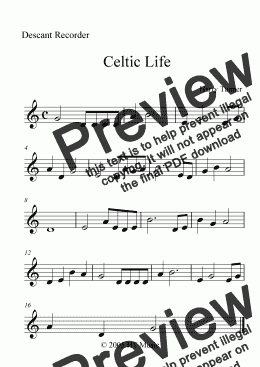 page one of Celtic Life