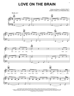 page one of Love On The Brain (Piano, Vocal & Guitar Chords (Right-Hand Melody))