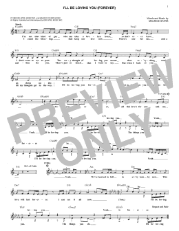 page one of I'll Be Loving You (Forever) (Lead Sheet / Fake Book)
