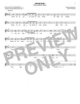 page one of Dream Baby (How Long Must I Dream) (Lead Sheet / Fake Book)