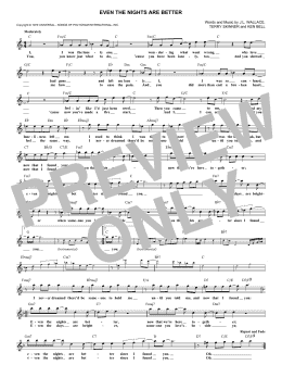 page one of Even The Nights Are Better (Lead Sheet / Fake Book)