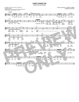 page one of I Keep Forgettin' (Every Time You're Near) (Lead Sheet / Fake Book)