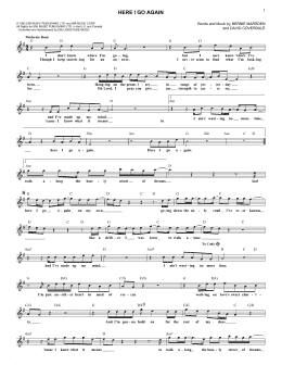 page one of Here I Go Again (Lead Sheet / Fake Book)