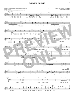 page one of Take Me To The River (Lead Sheet / Fake Book)