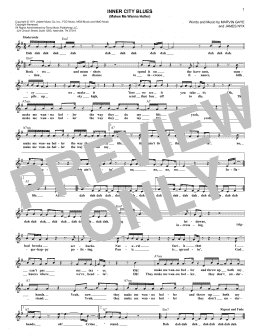 page one of Inner City Blues (Make Me Wanna Holler) (Lead Sheet / Fake Book)