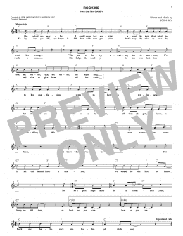 page one of Rock Me (Lead Sheet / Fake Book)