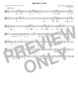 page one of Time Won't Let Me (Lead Sheet / Fake Book)