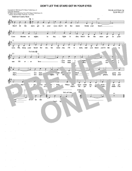 page one of Don't Let The Stars Get In Your Eyes (Lead Sheet / Fake Book)