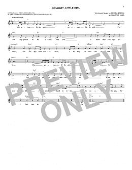 page one of Go Away, Little Girl (Lead Sheet / Fake Book)