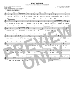 page one of Heart And Soul (Lead Sheet / Fake Book)