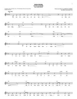 page one of High Noon (Do Not Forsake Me) (Lead Sheet / Fake Book)