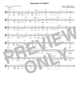 page one of From Here To Eternity (Lead Sheet / Fake Book)