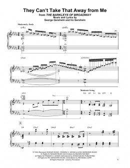 page one of They Can't Take That Away From Me (Piano Transcription)