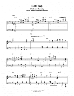 page one of Red Top (Piano Transcription)