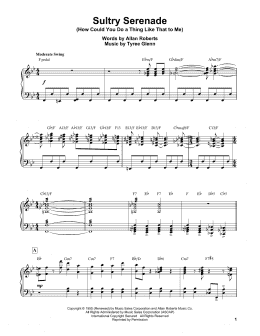 page one of Sultry Serenade (How Could You Do A Thing Like That To Me) (Piano Transcription)