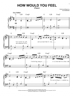 page one of How Would You Feel (Paean) (Easy Piano)