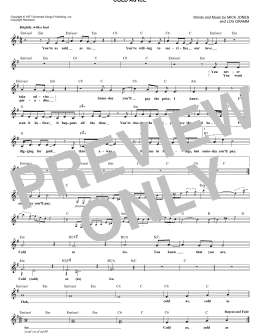 page one of Cold As Ice (Lead Sheet / Fake Book)