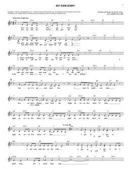 page one of 867-5309/Jenny (Lead Sheet / Fake Book)