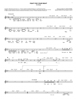 page one of Fight For Your Right (To Party) (Lead Sheet / Fake Book)