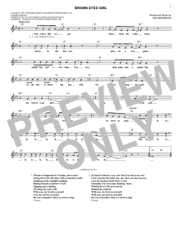 page one of Brown Eyed Girl (Lead Sheet / Fake Book)