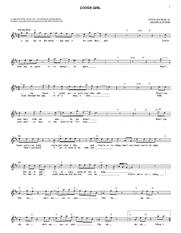 page one of Cover Girl (Lead Sheet / Fake Book)