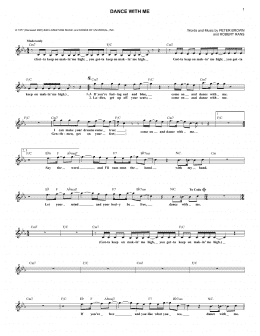 page one of Dance With Me (Lead Sheet / Fake Book)