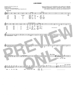 page one of Low Rider (Lead Sheet / Fake Book)