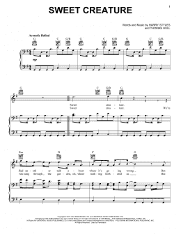 page one of Sweet Creature (Piano, Vocal & Guitar Chords (Right-Hand Melody))