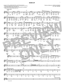 page one of Word Up (Lead Sheet / Fake Book)