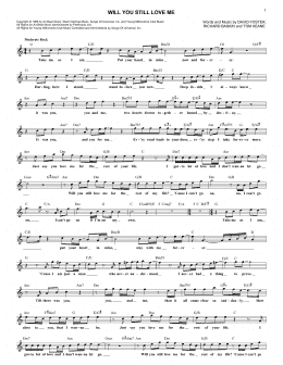 page one of Will You Still Love Me (Lead Sheet / Fake Book)