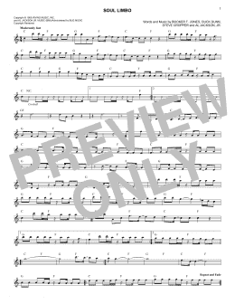 page one of Soul Limbo (Lead Sheet / Fake Book)