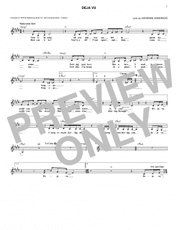 page one of Deja Vu (Lead Sheet / Fake Book)