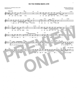 page one of Do You Wanna Make Love (Lead Sheet / Fake Book)