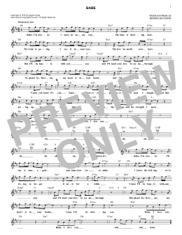 page one of Babe (Lead Sheet / Fake Book)