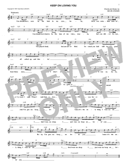 page one of Keep On Loving You (Lead Sheet / Fake Book)