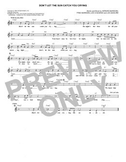 page one of Don't Let The Sun Catch You Crying (Lead Sheet / Fake Book)