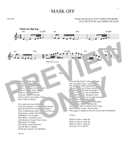 page one of Mask Off (Flute Solo)