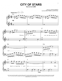 page one of City Of Stars (from La La Land) (Easy Piano)