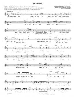 page one of Oh Sherrie (Lead Sheet / Fake Book)