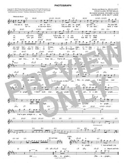 page one of Photograph (Lead Sheet / Fake Book)