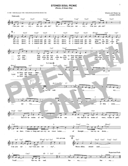 page one of Stoned Soul Picnic (Picnic, A Green City) (Lead Sheet / Fake Book)