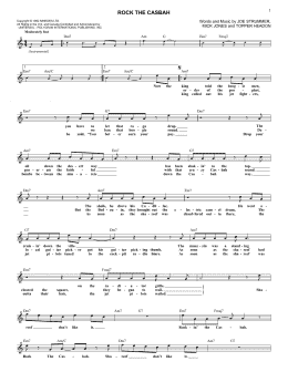 page one of Rock The Casbah (Lead Sheet / Fake Book)