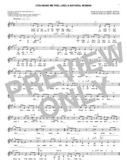 page one of (You Make Me Feel Like) A Natural Woman (Lead Sheet / Fake Book)