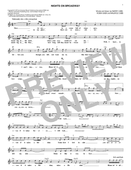 page one of Nights On Broadway (Lead Sheet / Fake Book)