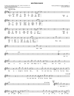 page one of Neutron Dance (Lead Sheet / Fake Book)