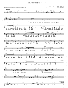page one of Soldier Of Love (Lead Sheet / Fake Book)