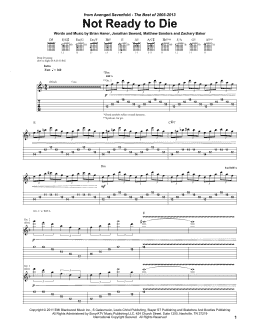 page one of Not Ready To Die (Guitar Tab)