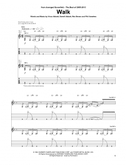 page one of Walk (Guitar Tab)