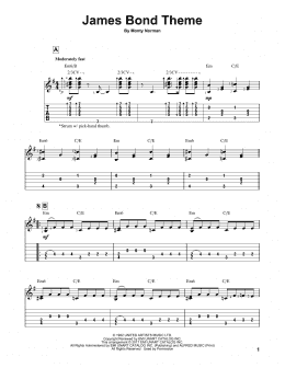 page one of James Bond Theme (Solo Guitar)